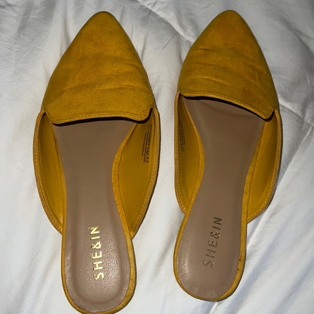 Shein gold mules